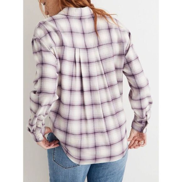 Madewell Flannel Kempton Button-Up Shirt in Linbrook Plaid size M - Picture 8 of 8